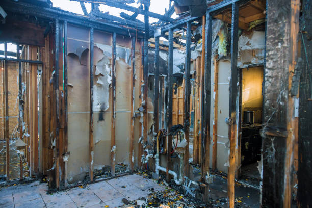 Professional Fire Damage Removal technician working in Garden City Park, NY